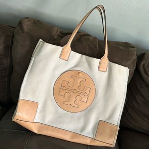 Tory Burch Ella T monogram canvas tote gently used